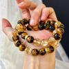 10Mm Maillard Style Natural Citrine Bracelet Basic Commuter Natural Tiger's Eye Premium Bracelet