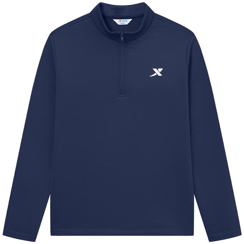 Xtep Kids  Thermal Grid Warm Fleece Half-Zip Sports Top 130