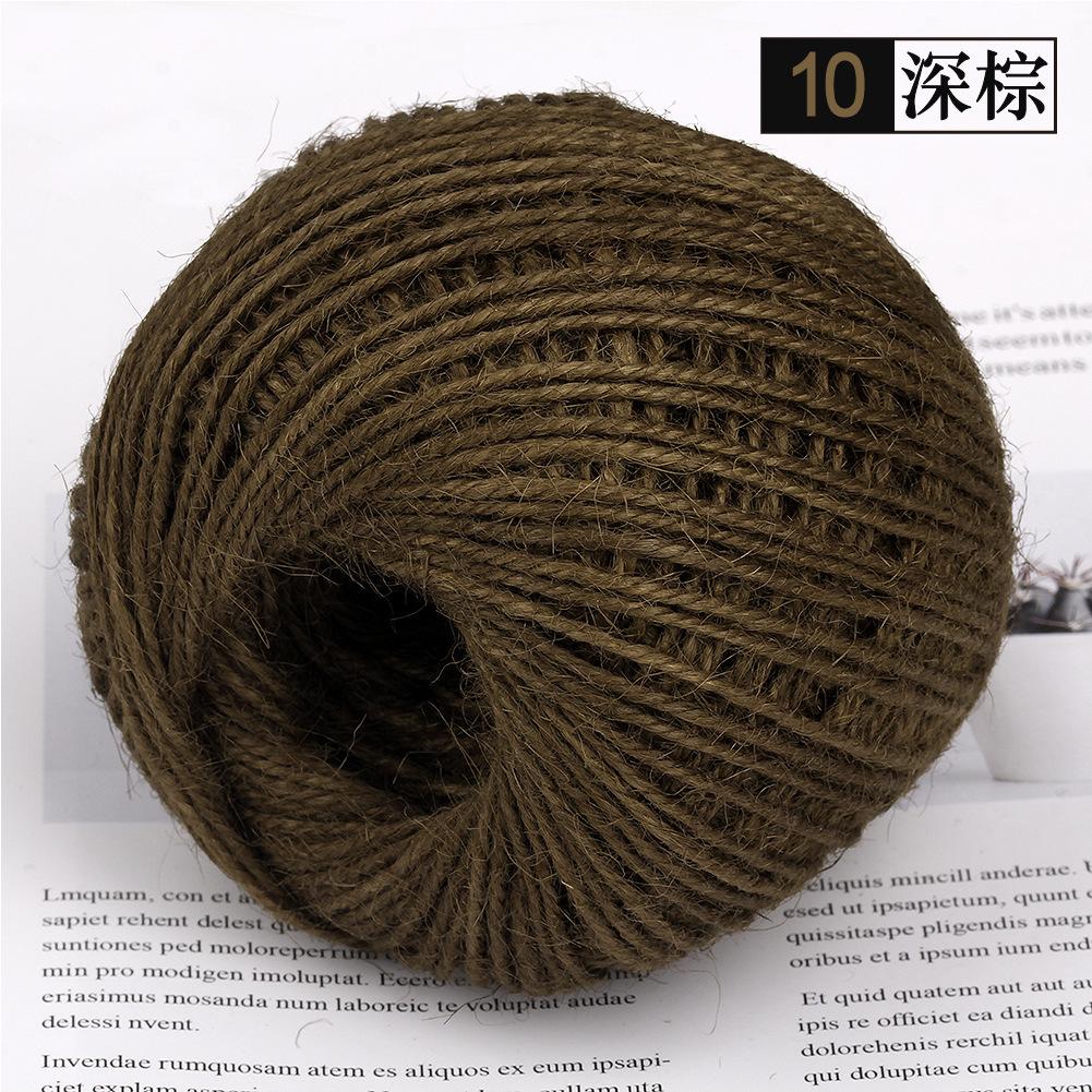 2Mm Three-Strand Hemp Rope, Hand-Packaged Diy Decorative Photo Frame Lanyard Woven Rope, Small Fragrant Green Colored Hemp Thread