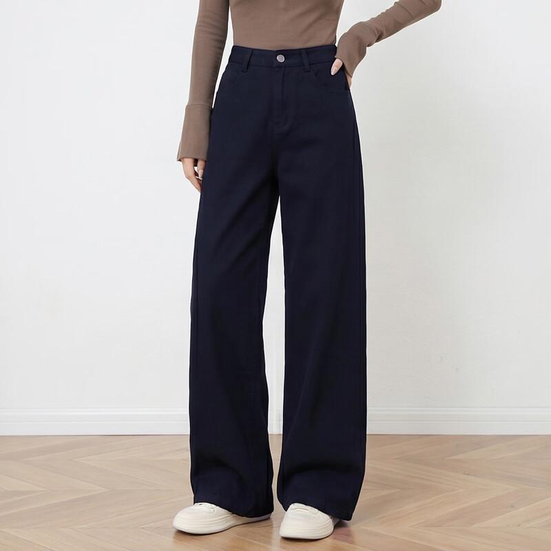 KOMPASU Elegant Cotton Wide-Leg Casual Pants for Women