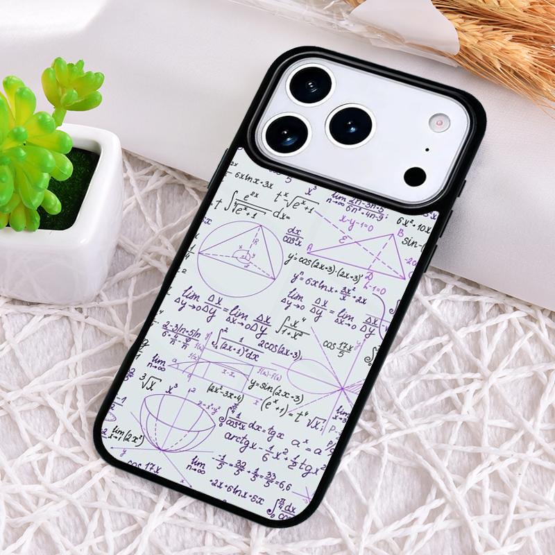 

Math Formulas Equations Funny Shockproof Phone Case for iPhone 17 Air 16e 15 11 12 14 13 Pro Max Cover Coque iPhone 14 Pro