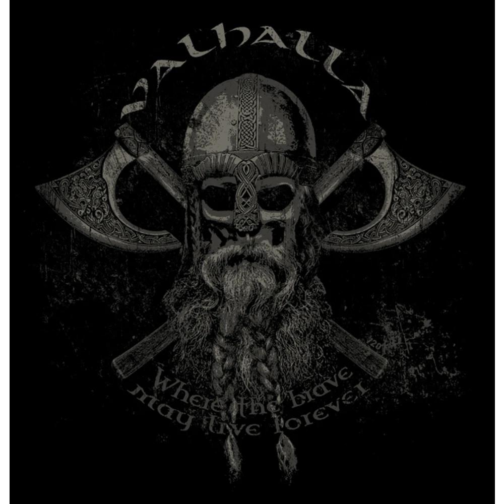 Valhalla Where The Brave May Live Forever Warrior TShirt 100 Cotton ONeck Summer Short Sleeve Casual Mens Tshirt S