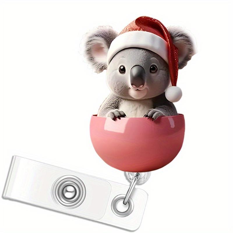 Retractable koala badge clip, ideal for nurses, doctors, and medical professionals.