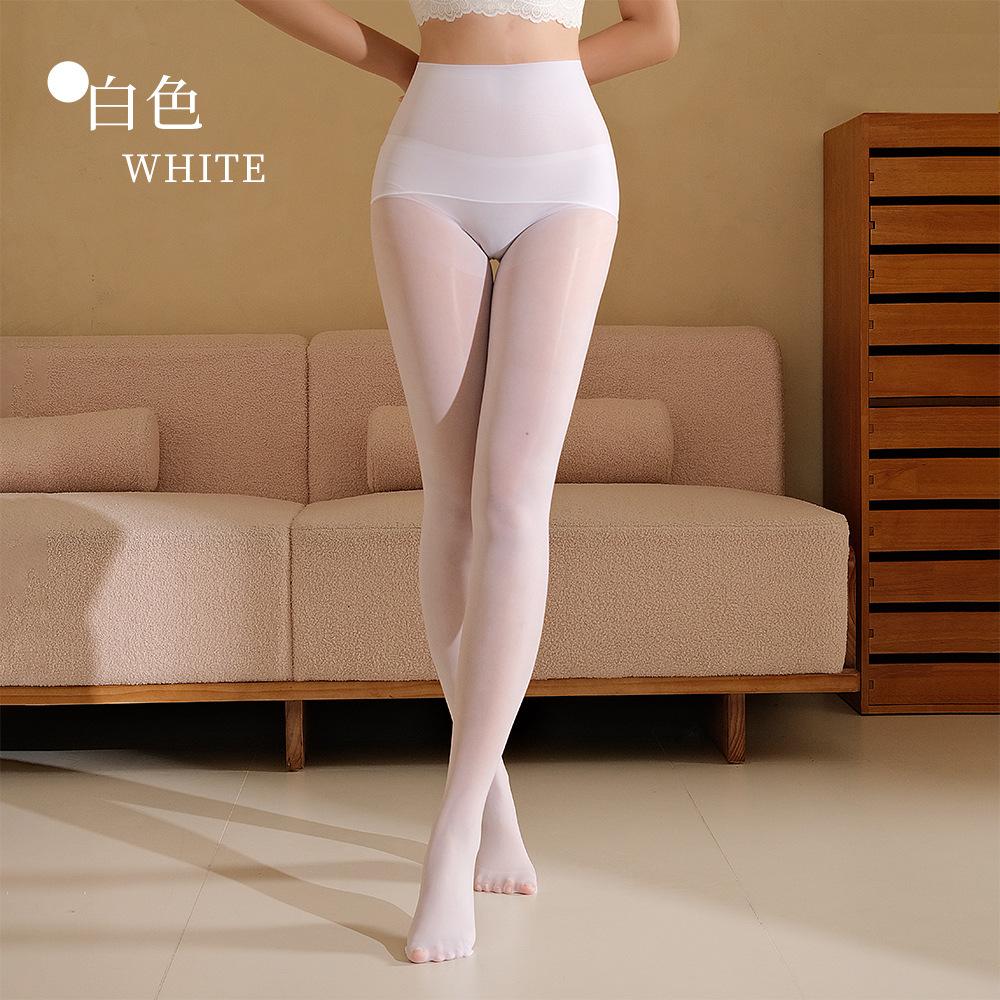 

High Waist Seamless Pantyhose Oil Shiny Glossy Sheer Tights Summer Thin Stocking Smooth Leg Formr Sexy Exotic Pantyhsoe Closed Crotch