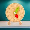 Wooden Learning Clock for Kids - Free Standing Shape and Color Sorting Telling Time Model - Style 1, Educational Toy
