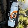 1PC Surfing Man Ocean Wave Retro Print 750ml Color Plastic Sports Water Bottle Leakproof Flip Straw Lid Suitable for Sports Office Home Use