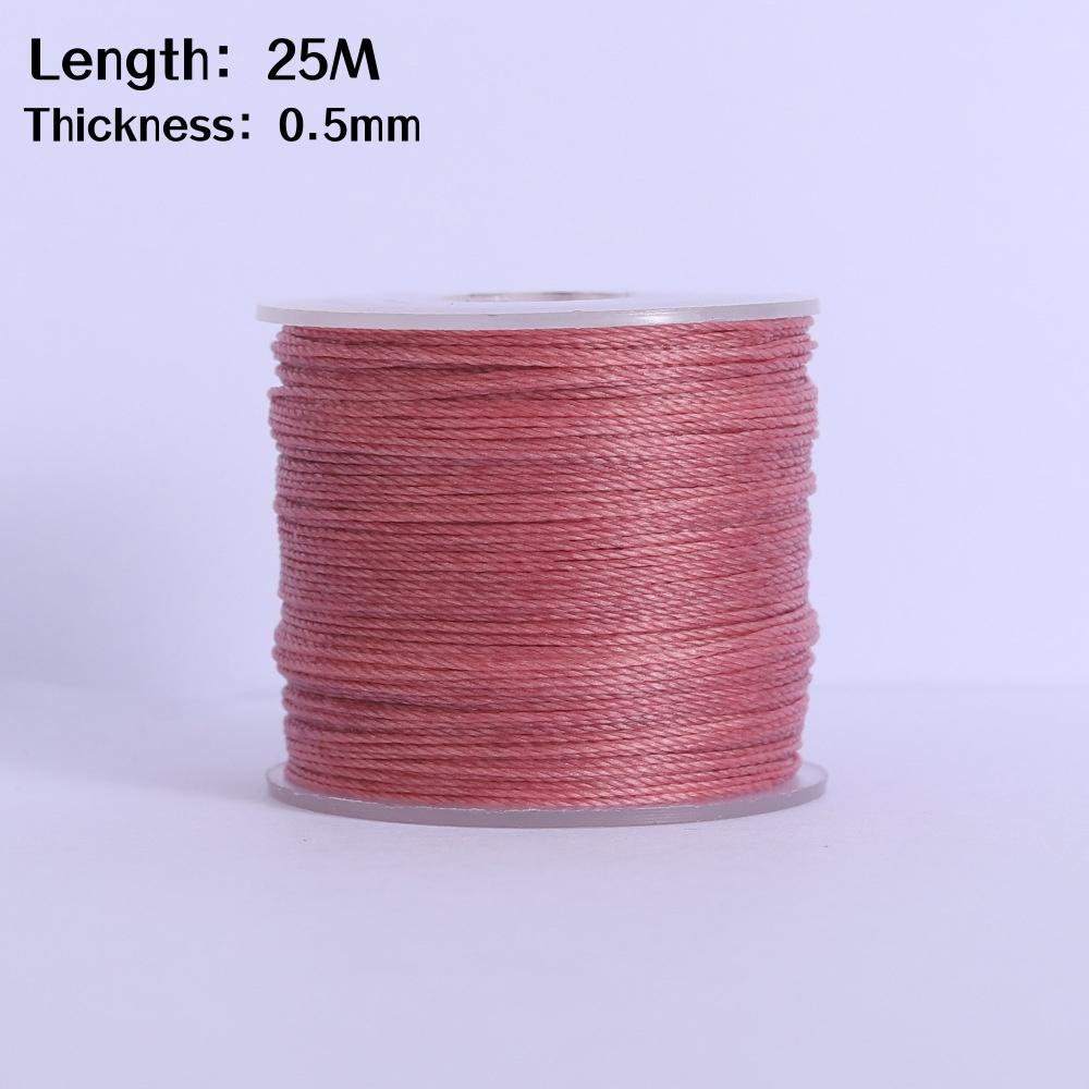 

25M Thickness Waxed Thread For Leather Waxed Cord 0.5mm Beading String For Bracelet Beading Thread Flat Waxed Sewing Line 0.5mm