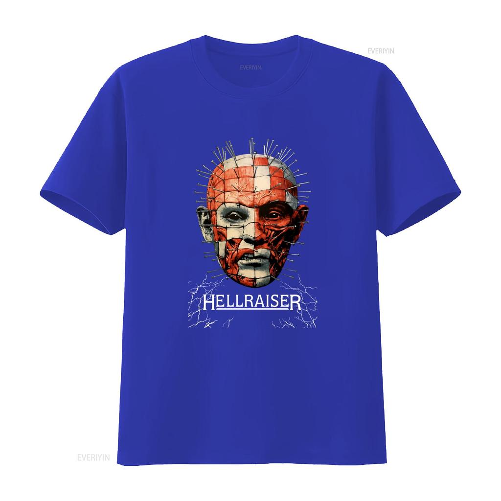 Hellraiser Pinhead Horror Movie Poster T Shirt for vintage Washed Stretched Slightly homme Soft Unisex Top For Everyday Wear