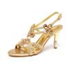 Fashion 2025 Summer High Heel Sandals Women's New Bohemian Diamond Inlaid Buckle Stiletto Shoes Elegant Fashion Roman Beach Shoes