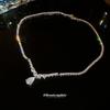 French Luxury Zircon Water Drop Pendant Necklace