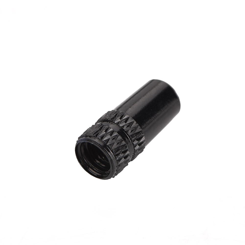 10Pcs Bike Aluminum Alloy Tire French Valve Protective Stem (Black)