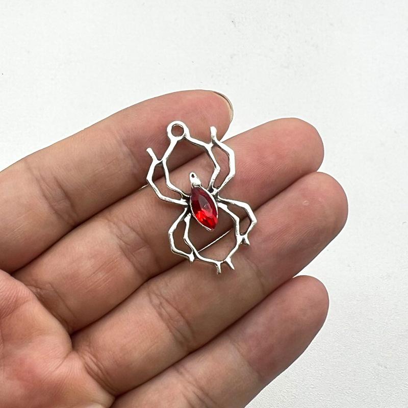 Gothic Ghost Spider Skull Dangle Earrings - Women's Horror Prank Pendants