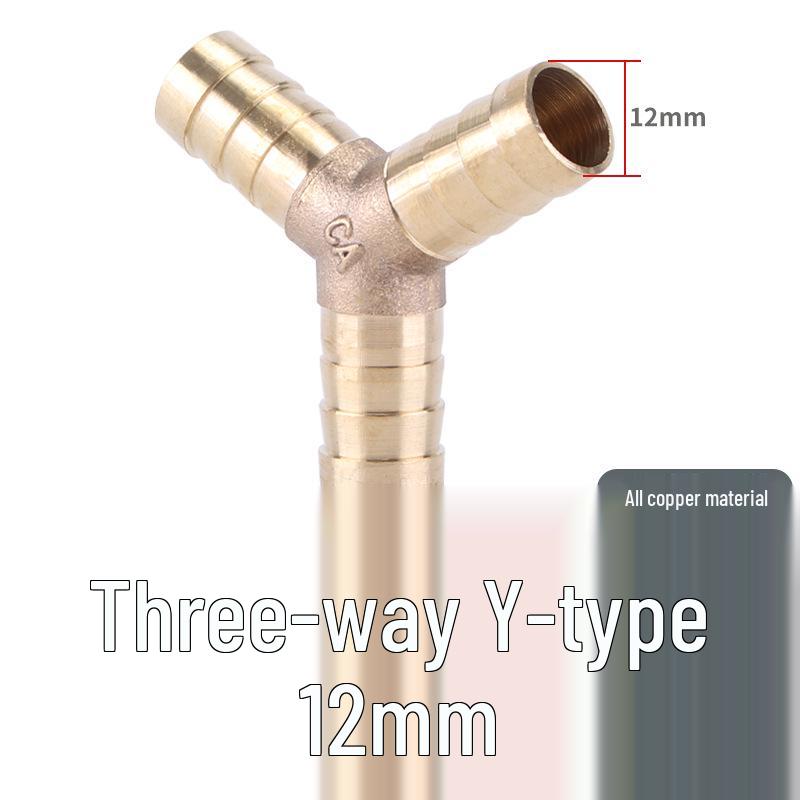 Brass Green Head Pagoda Straight-Through 2-Way or 4-Way Tee Fitting, Compatible with 6-16mm Tubing