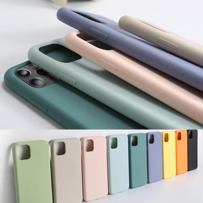 Silicone Solid Color Case for IPhone XS MAX XR X IPhone 7 6S 8 Plus ...