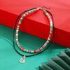 Christmas Tree Rice Beaded Chain Santa Cartoon Pendant Bracelet  Women