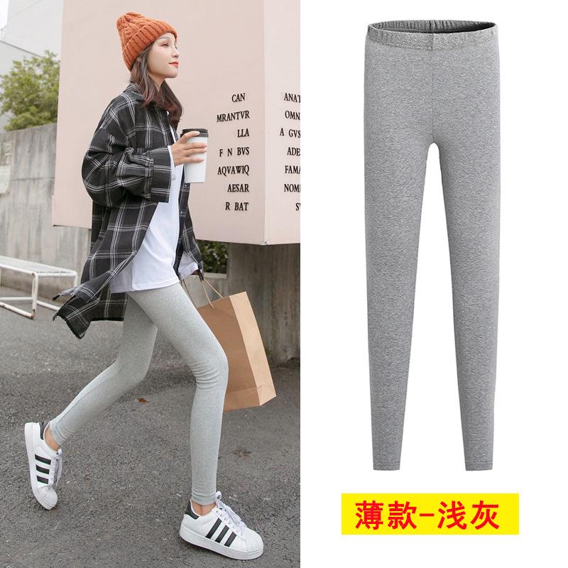 

1 Новые серые хлопковые леггинсы для женщин на весну и осень, тонкие длинные кальсоны до щиколотки для женщин на лето, начесанные и утепленные на зиму XXL (135-75kg)