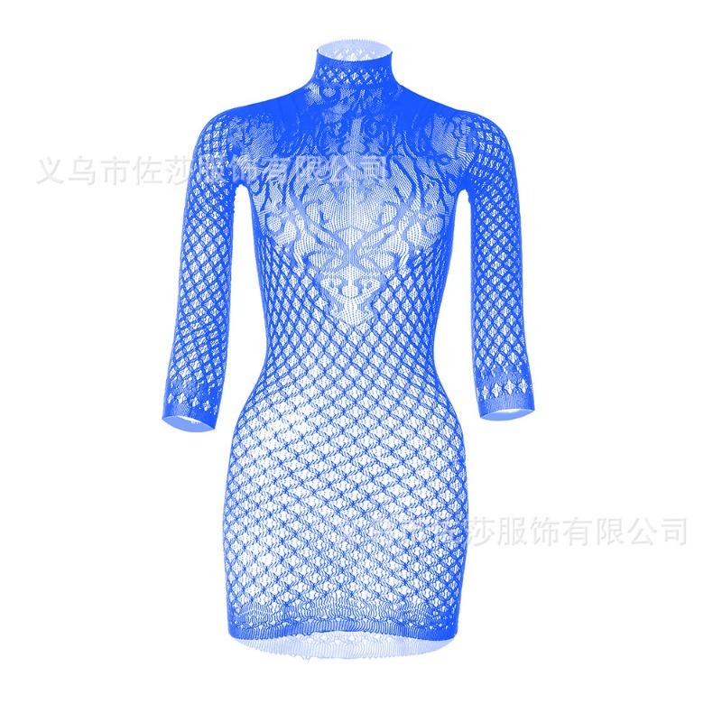 Sex Underwear Long Sleeve Hip Wrap Skirt Short Skirt Hollow Back Mesh Tights