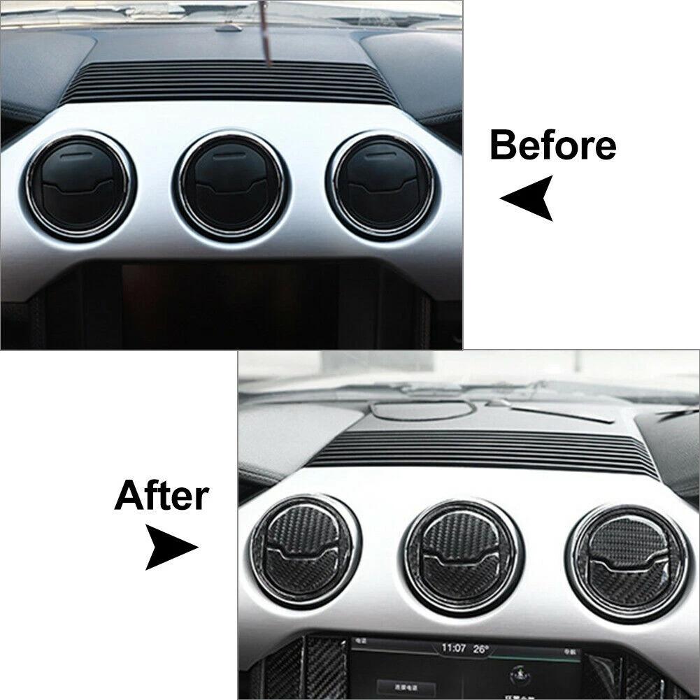 1set Auto Carbon Fiber Interior Air Vent Outlet Trim Abdeckung Für Ford Mustang 2015-Auto Zubehör Interior Styling
