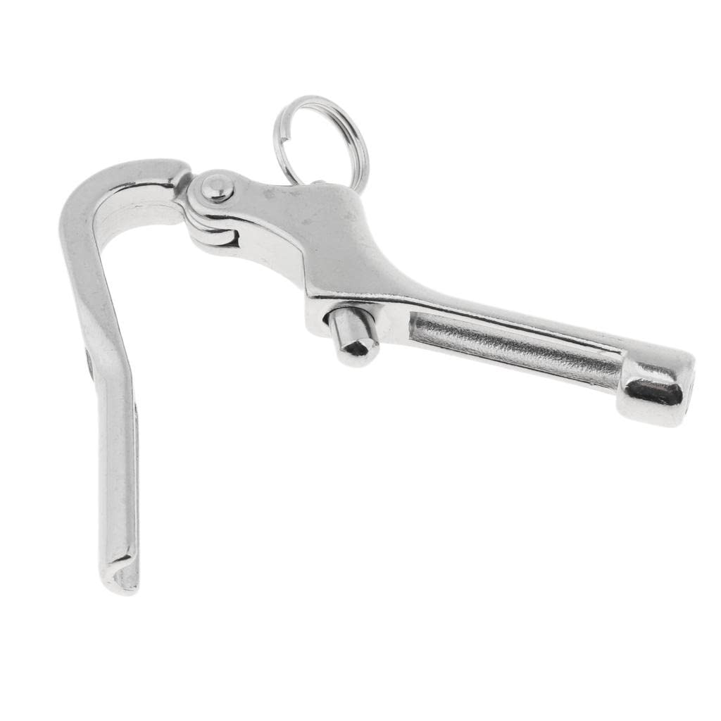 SM SunniMix Marine Stainless Steel Hook Applicable Boat Release Buckle Outdoor Boat Accessories, 76mm