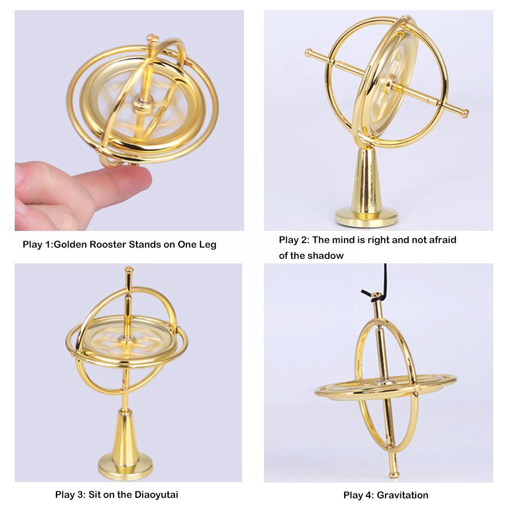 Self-Balancing Gyroscope Anti-Gravity Decompression Educational Toy Six Generations Colorful Finger Gyroscope Gift For Kids T7X2