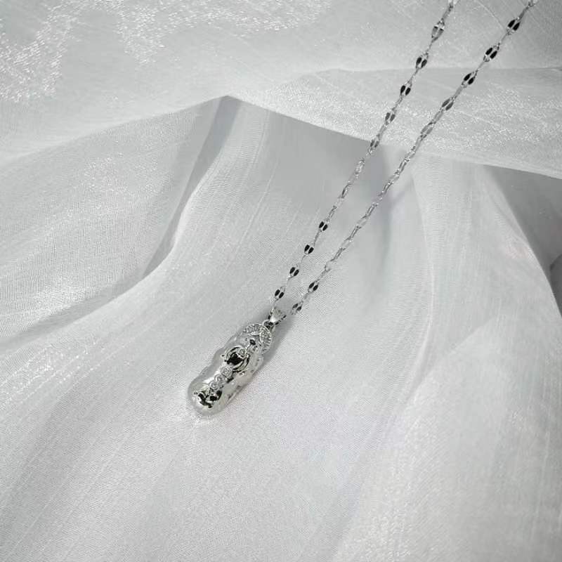 

Древнее ожерелье Пиксю для женщин, ретро, универсальное, с темпераментом, инкрустированное бриллиантами, кулон в виде ваджры, многослойные украшения