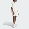 Adidas Originals Fashion Knitted Loose Shirt Simple Striped Straight Loose Classic Sports Short Sleeve Shirt Women Shirts White IS2329