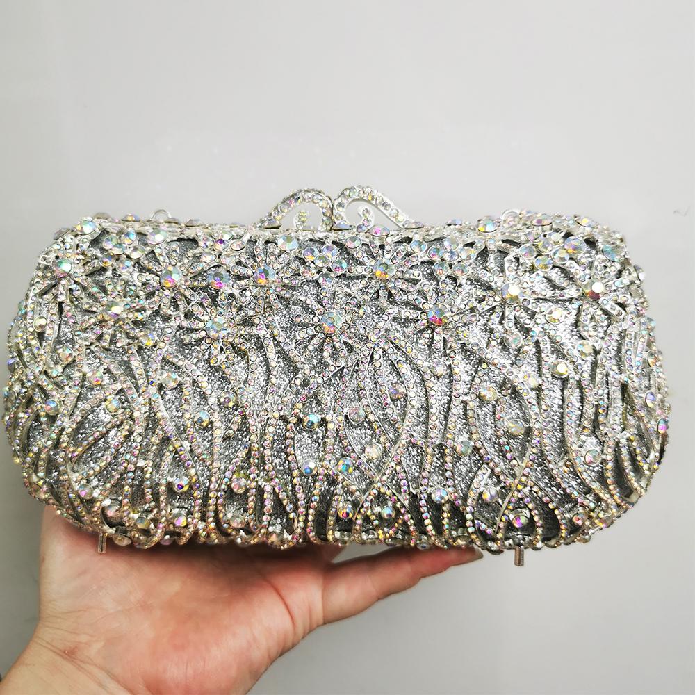 

Women Rhinestone Evening Bag Green/Blue/Pink/Red Crystal Wedding Purses Bridal Prom Clutches Diamond Party Formal Handbags