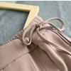 Johnature Spring Vintage High Waist Wide Leg Pants Belt Patchwork Pockets Casual Trousers Solid Color Soft Women Pants