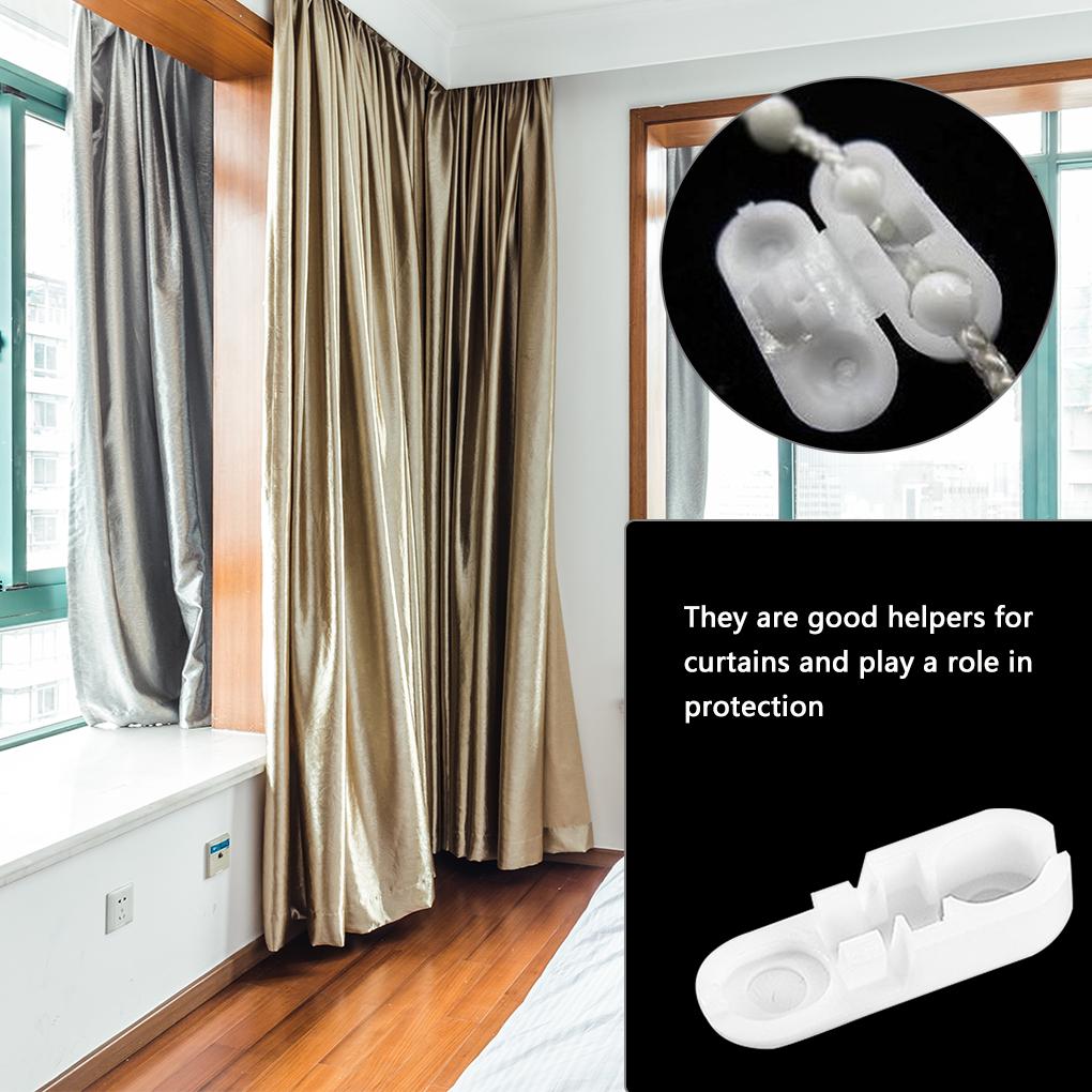 10pcs/bag Curtain Rollers Plastic Blinds Pull Cord Connectors Curtain Connectors for Home Office