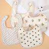 Soft & Absorbent Cotton Baby Drool Bibs 4 Layers Newborn Bibs Rabbit Lemon Pattern Baby Burp Cloth Suitable for Newborns