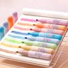Set de 4 Piezas de Marcadores Pastel Brillantes de Oso Lindo Gran Capacidad para Journaling Notas Suave Secado Rápido Divertidos Materiales Escolares para Niños Estudiantes