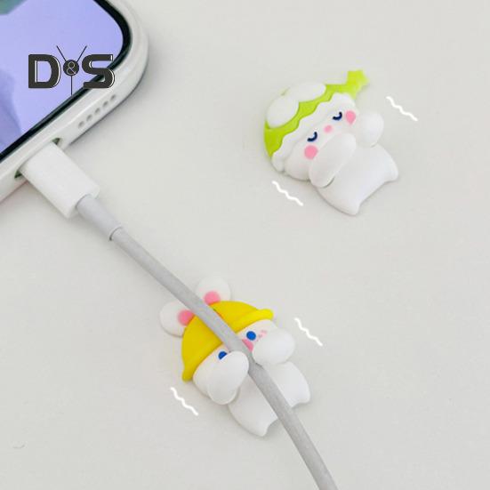 2Pcs Silicone Cable Organizers Multipurpose Wire Management Clips Cute Animal Design Adhesive Cord Holders