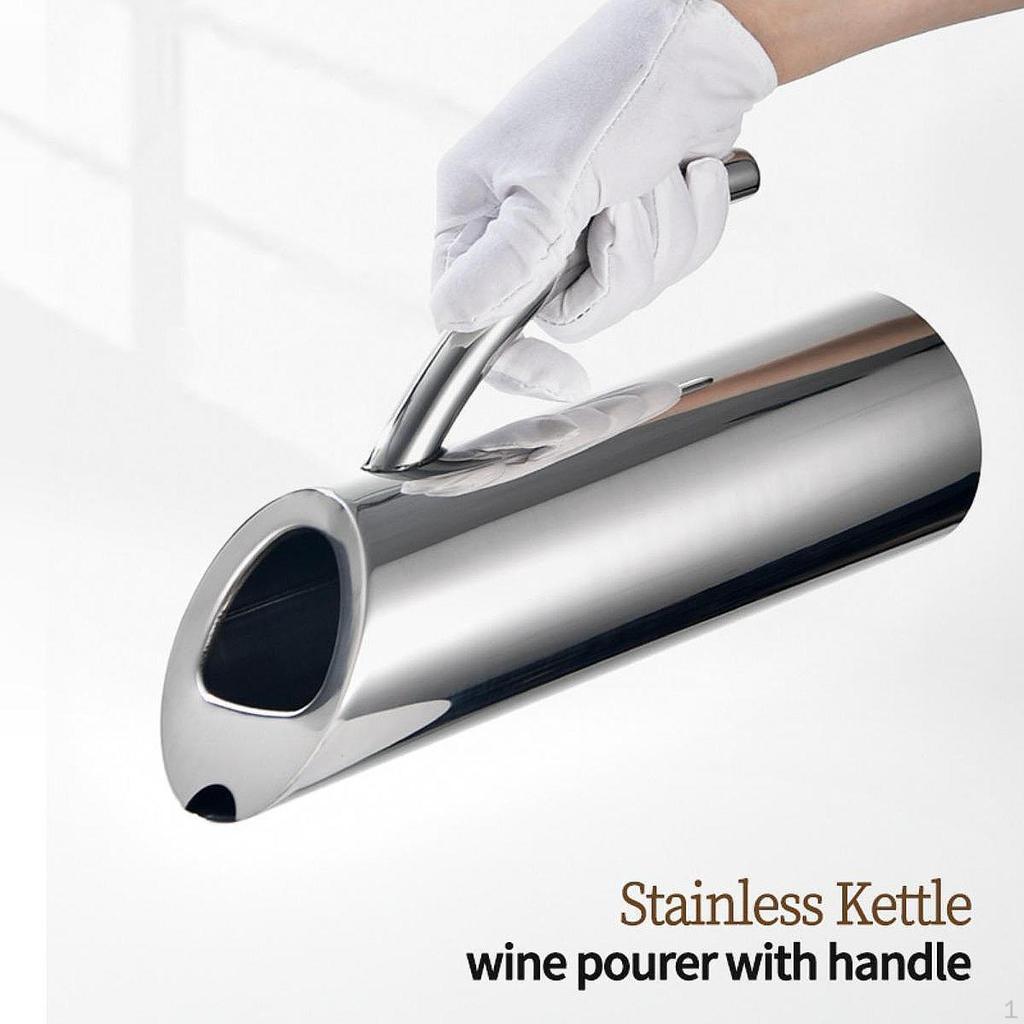 Stainless Steel Water Pitcher Beverage Dispenser Comfortable Grip Drink Jug for Hotel Milk