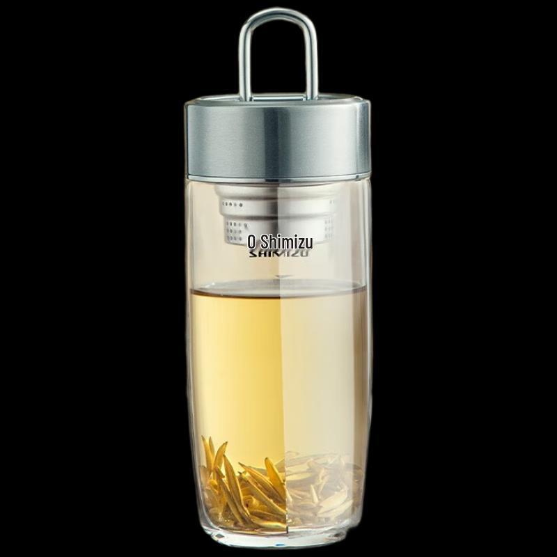 SHIMIZU Portable Double Layer Glass Tea Mug