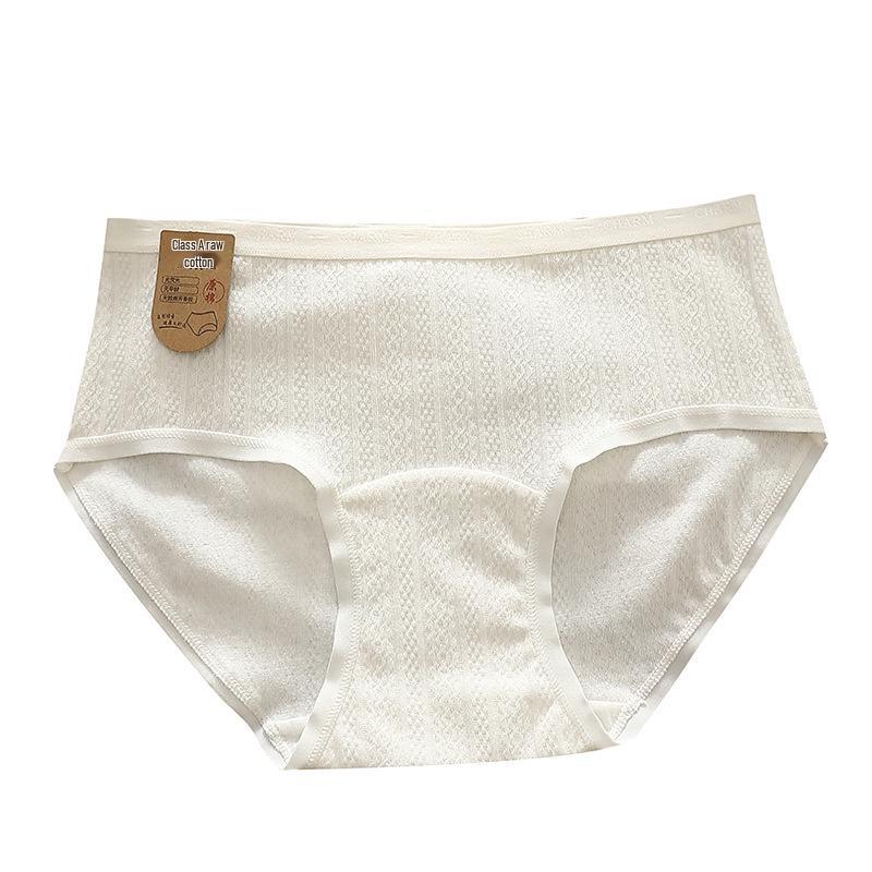 Class A Girls' Extra Long Cotton Crotch Briefs: Breathable, White Mid-Rise Triangle Panties