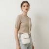 Simple Solid Color Women's Handbag Square High Quality Shoulder Bag Large Capacity Pu Leather Phone Purse School