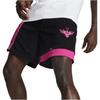 Puma X Lamelo Kollaboration Colorblock Schnür-Mid-Rise Freizeithorts Herrenshorts Schwarz Leuchtendrosa 623288-01