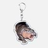 Funny Baby Hippo Cute Keychains Keyring for Accessories Bag Moo Deng Meme Pendant Keyring Jewelry Fans Gifts