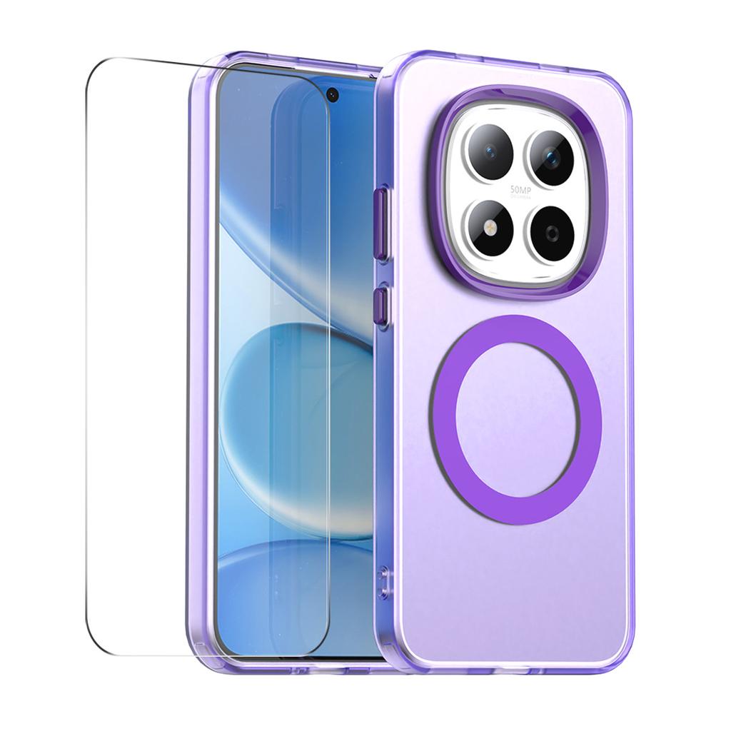 For Xiaomi Redmi Note 15 Pro 5G (Global) Magnetic Case with 9H Tempered Glass ENKAY HAT PRINCE PC TPU Phone Cover