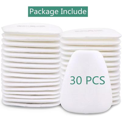 30 Pièces Pour Respirateur 6100 6200 6800 7502 5N11 Filtre en Coton / Couvercle de Rechange