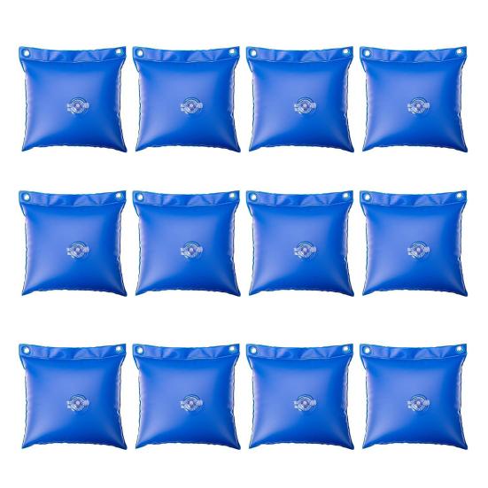 Pool Cover Hanging Bag Leakproof Square Swimming Pool Cover Weights Thick PVC Water Bags for Above Ground Pool Cover Antifreeze Winter Tarp Weights