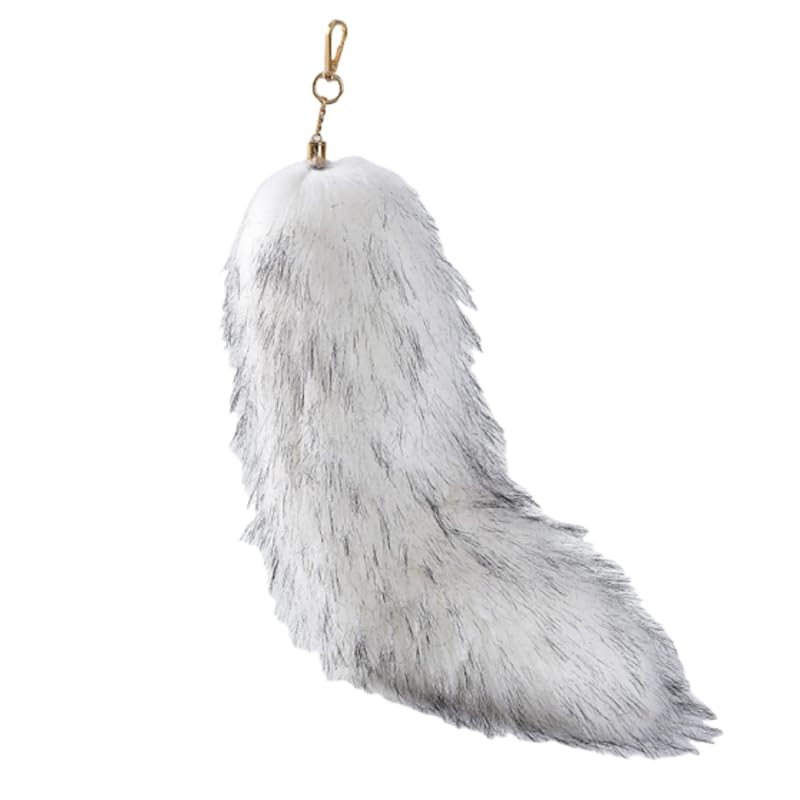 

[Izemisonico] tail key ring Tail gal fox tail Fur is not a solid color accessories bag charm costume fox dog cute beast Accessories disguise unisex