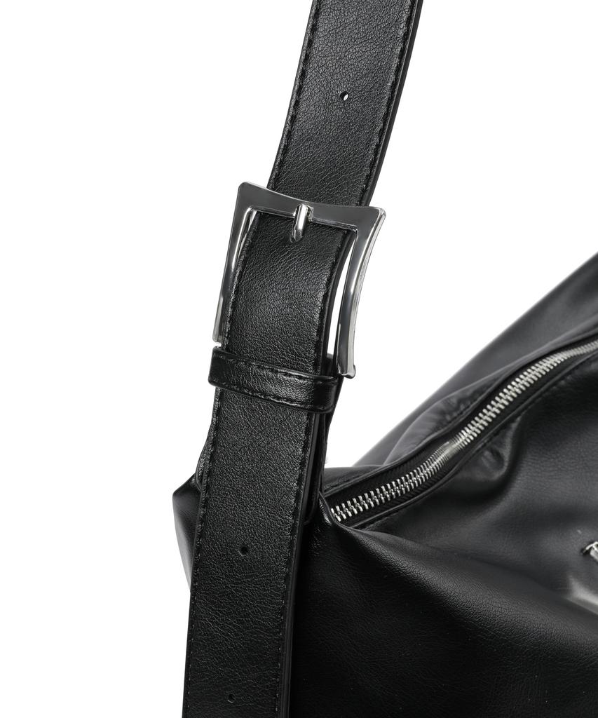 Mucent Velour Metal Logo Belt Crossbody Bag Unisex