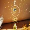 1pc Crystals Suncatcher Colorful Hanging Sun Catcher with Chain Pendant Ornament Crystal Balls Rainbow Maker for Window Home Garden Office