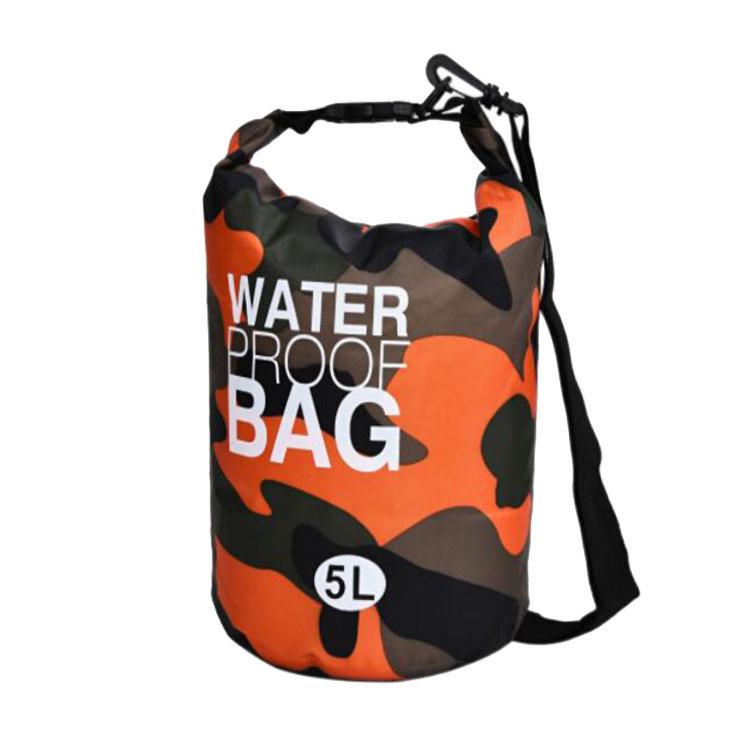 Camouflage Drifting Waterproof Bag: Versatile Single/Double Shoulder, Large Capacity, Lightweight Beach & Swimming Storage