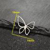 5Pcs/Lot Mini Stainless Steel Charms Fashion Metal Leaf Flower Butterfly Sun Pendants for Makings DIY Jewelry Handmade Craft