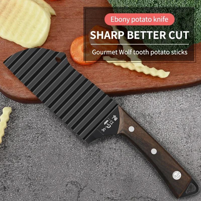 

Высококачественный кухонный нож Seiko Wave, нож для картофеля Wolf Tooth, специальный изысканный нож для картофеля с зубцами, кухонные инструменты, аксессуары