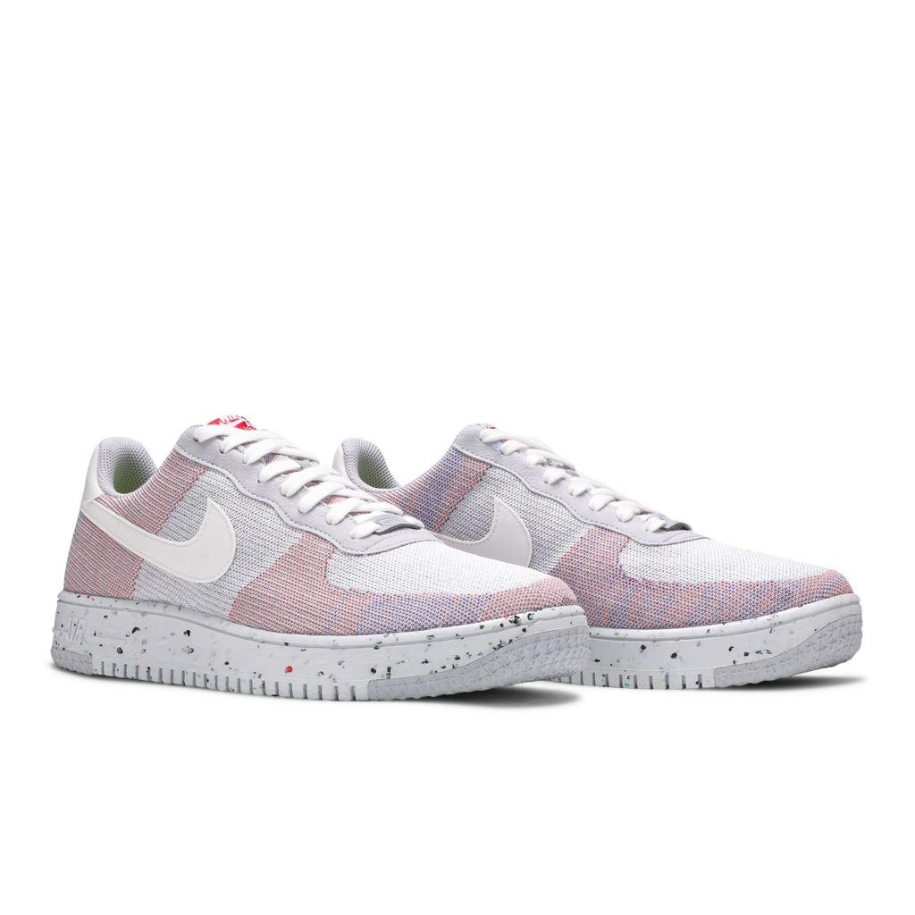 Nike Air Force 1 Crater Flyknit 'Wolf Grey' (Unisex) Wolf Grey / Pure Platinum / Gym Red / White Skateboard Shoes DC4831 002