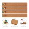 4 Pieces/set, Corkboard Bulletin Board Strip, Thick, Frameless Corkboard Strip, with 50 Mixed Color Thumbnails, The Color of The Thumbnails Is Random