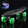 Penny Board Skateboard, Blinkande Hjul, Mini Fish Board, Stadscruiser, Retro Skate Scooter, Trendiga Kompletta Skateboards, 22"